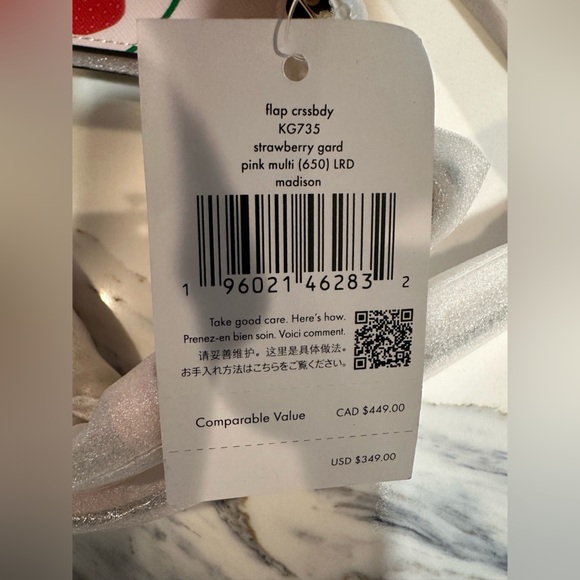 Kate Spade Madison Strawberry Garden Printed Flap Convertible Crossbody - NWT - Picture 10 of 11